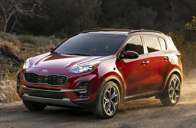 2021 Kia Sportage front and side view